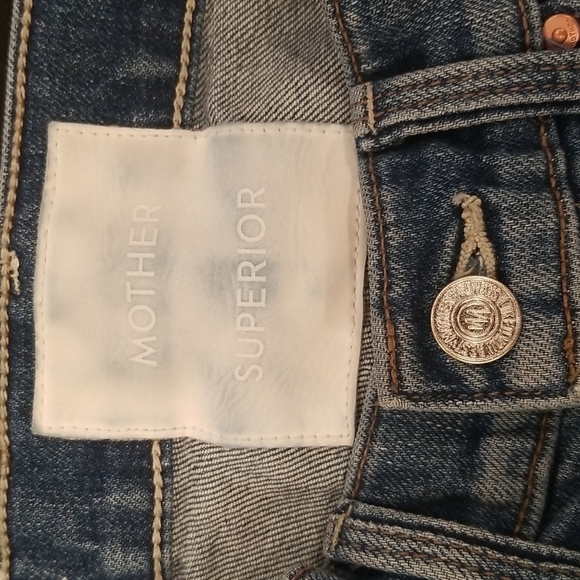 💕MOTHER SUPERIOR💕 High Waisted Rider Skimp Jeans ~ Cowboys Don't Cry 25 NWOT - Picture 14 of 16